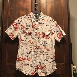 Red white and blue OshKosh B’qosh shirt